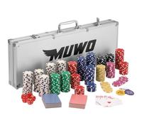 MUWO "All In" Mallette de poker-Ensemble avec 500 jetons Taille :taille unique