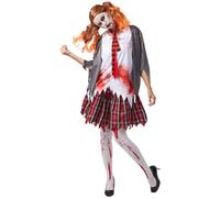 MUWO Costume d'Halloween collection MIESEPETER - Déguisements effrayants pour homme et femme - Zombie, clown, vampire, sorcière, religieuse, etc. - Pour Halloween et fête (femme zombie, taille S/M)