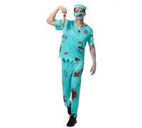 MUWO Costume d'Halloween collection MIESEPETER - Déguisements effrayants pour homme et femme - Zombie, clown, vampire, sorcière, religieuse, etc. - Pour Halloween et fête (docteur d'horreur, taille S