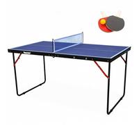 MUWO Mini table de ping-pong pliable d'intérieur 137 x 76 cm bleue Taille :taille unique