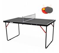 MUWO Mini table de ping-pong pliable d'intérieur 137 x 76 cm noire Taille :taille unique