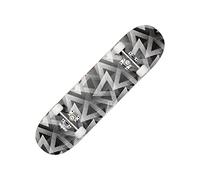 MUWO Street Skateboard 31 x 8" - Planche complète pour débutants en bois solide et aluminium, convient aux enfants, adolescents et adultes avec différents motifs (triangles de saut)