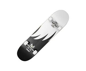 MUWO Street Skateboard 31 x 8 pouces - Planche complète pour débutants en bois solide et aluminium, convient aux enfants, adolescents et adultes avec différents motifs (Swing & Wing)