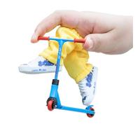 Muwugui Finger Toys Ensemble De Scooter À Doigts en Métal, Touche De Scooter À Doigts en A-lliage, Jouet À Doigt De S-Cooter avec Chaussures, Pantalons Et Accessoires De Scooters, Poignée Et Astuces