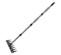 Muwugui Outil Arrache Mauvaises Herbes Manche Long,Râteau à Désherbage de Jardin avec Manche - Extracteur Télescopique Jardinage pour Aiguilles Pin Démêlage Sol Massif Fleurs