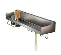 Muwugui Support pour Bloc De Couteaux,Support Mural à Fixation sans Perçage - Étagère De Rangement pour La Cuisine - pour Armoire Culinaire, Bar, Maison, Intérieur et