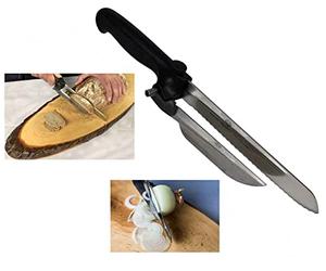 Muxel Nova - Couteau multi-usages diamant avec rail d'espacement - Couteau à pain - Couteau à saucisse - Couteau à fromage - Pour des coupes régulières