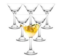 MUXHEL Lot de 6 Verres à Martini - 120 ml, Verres à Cocktail, Verre Martini Classiques, Verres à Margarita, Pour fête, maison, fêtes, etc