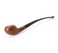 MUXIANG Churchwarden AD0043 Pipe à tabac longue en bois de poirier pour filtres de 3 mm 10 cure-pipes, filtres, brosses, sac support