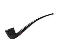 MUXIANG Churchwarden Mini Pocket Briar Wood Tobacco Pipe,Handmade Bent Small Pipe + 10 Pipe Accessoires (AA0334K01) (Brown)