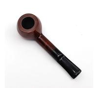 MUXIANG Mini pipe à tabac en bois de Bruyère lisse couleur foncée avec manche de selle de 3 mm avec poignée droite AA0446S