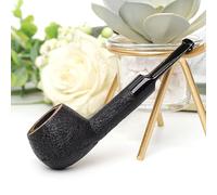 MUXIANG Mini pipe à tabac en bois de Bruyère sablé avec manche de selle 3 mm avec poignée droite AA0446PS
