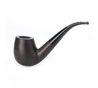 MUXIANG Pipe à tabac en bois d'ébène - 9 mm - Filtre en papier avec accessoires - Filtre pour tuyau - Brosse - Support - Grattoir - Nettoyeur de couteaux - Briquet AC0020