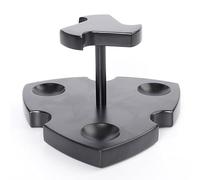 MUXIANG Support de pipe à tabac triangulaire en bois massif pour 3 pipes à tabac, fait à la main en bois massif (noir)