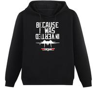 MUXIAOQI Because I Was Inverted Hoody Unisex Ptinted Hoodies Long Sleeve Men's Hooded with Pocket Black 3XL