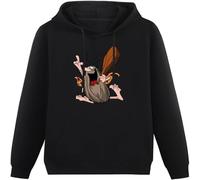 MUXIAOQI Captain Caveman Sport Casual Hoody Unisex Ptinted Hoodies Long Sleeve Men's Hooded with Pocket Black XXL