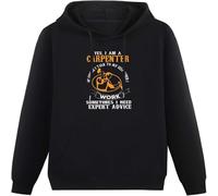MUXIAOQI Carpenter Needs Expert Advice Cotton Pullover Long Sleeve Hoody Sweatshirts Black 3XL
