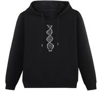 MUXIAOQI DNA Creative Hoody Unisex Ptinted Hoodies Long Sleeve Men's Hooded with Pocket Black L