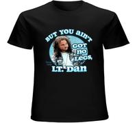 MUXIAOQI Forrest Gump Lt Dan You Ain't Got No Legs Lieutenant Gary Sinise Men's T Shirt Unisex Short Sleeve Tops Black XL