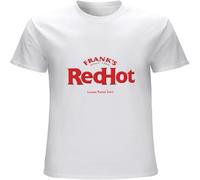 MUXIAOQI Franks Red Hot Sauce Logo Cool Food Brand Men's T Shirt Unisex Short Sleeve Tops Black XXL