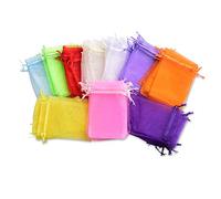 MUXItrade 100 Pièces 10 Couleurs Pochette/Poche/Sac/Case/Sachet Multicolore en Organza pour Cadeau, Mariage et Bijou 10 x 15 cm