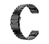 MUXUMAO Bracelet de montre en acier inoxydable à boucle déployante, for homme, style sport, universel, 20 mm et 22 mm(Black,20mm)