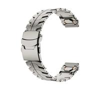 MUXUMAO Bracelet de montre en acier inoxydable à boucle déployante, for homme, style sport, universel, 20 mm et 22 mm(Silver,20mm)