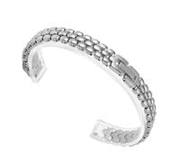 MUXUMAO Bracelet de montre en acier inoxydable for femme, petite taille, 6/8/10/12/14 mm, bracelet de rechange universel solide(Silver,8mm)