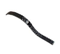 MUXUMAO Bracelet de montre en acier inoxydable for femme, petite taille, 6/8/10/12/14 mm, bracelet de rechange universel solide(Black,10mm)