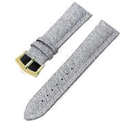 MUXUMAO Bracelet de montre en cuir véritable denim à dégagement rapide, 18 mm, 20 mm, 22 mm, bracelet en nylon, design universel, boucle en acier inoxydable.(Light Blue 2,20mm)