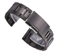 MUXUMAO Bracelet de montre universel à boucle déployante en acier inoxydable, 16/18/20/22/24/26/28/30 mm, for homme, sport et connecté.(Black,18mm)