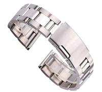 MUXUMAO Bracelet de montre universel à boucle déployante en acier inoxydable, 16/18/20/22/24/26/28/30 mm, for homme, sport et connecté.(Silver,26mm)