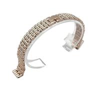 MUXUMAO Bracelet de montre universel en acier inoxydable for femme, 8 mm, 9 mm, 10 mm, 11 mm, 12 mm, 14 mm, 16 mm(Rose gold,13mm)