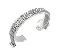 MUXUMAO Bracelet de montre universel en acier inoxydable for femme, 8 mm, 9 mm, 10 mm, 11 mm, 12 mm, 14 mm, 16 mm(Silver,11mm)