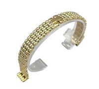 MUXUMAO Bracelet de montre universel en acier inoxydable for femme, 8 mm, 9 mm, 10 mm, 11 mm, 12 mm, 14 mm, 16 mm(Gold,12mm)