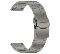 MUXUMAO Bracelet de montre universel en alliage d'aluminium et titane for homme, 20 mm et 22 mm, avec boucle déployante(Titanium,20mm)