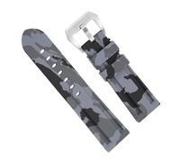 MUXUMAO Bracelet de montre universel en caoutchouc for homme, 20 mm, 22 mm, 24 mm, 26 mm, motif camouflage, réglable, en silicone, for montre connectée(1,24mm)