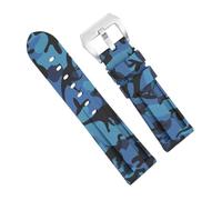 MUXUMAO Bracelet de montre universel en caoutchouc for homme, 20 mm, 22 mm, 24 mm, 26 mm, motif camouflage, réglable, en silicone, for montre connectée(8,22mm)