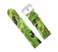 MUXUMAO Bracelet de montre universel en caoutchouc for homme, 20 mm, 22 mm, 24 mm, 26 mm, motif camouflage, réglable, en silicone, for montre connectée(6,20mm)