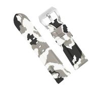 MUXUMAO Bracelet de montre universel en caoutchouc for homme, 20 mm, 22 mm, 24 mm, 26 mm, motif camouflage, réglable, en silicone, for montre connectée(3,20mm)