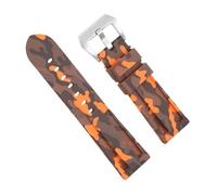 MUXUMAO Bracelet de montre universel en caoutchouc for homme, 20 mm, 22 mm, 24 mm, 26 mm, motif camouflage, réglable, en silicone, for montre connectée(4,24mm)