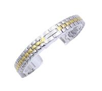 MUXUMAO Bracelet de montre universel for femme en acier inoxydable (6 mm, 8 mm, 10 mm, 12 mm, 14 mm, 16 mm)(Silver Gold,16mm)