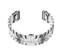 MUXUMAO Bracelet de montre universel for homme en acier inoxydable, 20 mm et 22 mm, à fermeture rapide, double bouton-poussoir, style sportif(Silver,22mm)