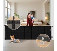 MUXUN Barrière de Sécurité pour Enfant et Chien, 1.5M/3M/5M, Renforcement en Fibre de Verre, Noir