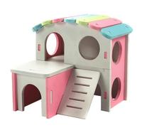 MUXZSIZ Cage créative à Double étage pour Hamsters, offrant des Moments de | stimulants et de détente Pour aux écureuils et autres petits animaux de compagnie. Idée cadeau pour petits animaux de