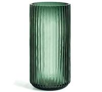 Muyan Vase à Fleurs Moderne en Verre nervuré de 19,1 cm pour décoration de Bureau, Maison, Bureau, Salle à Manger, Salon, Mariage (Vert)