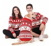 MuYaoPet Tenue de Noël Assortie pour Chien et Chat de Petite, Moyenne et très Grande Taille, Femme/Homme, Chien et propriétaire, Pull Assorti séparément (pour Homme, Humain, Taille XXL)
