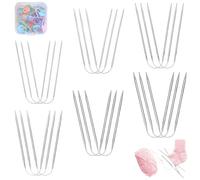 MUYAPAY 48 Pièces Aiguilles Circulaires Tricot Edelstahl Rundstricknadeln mit Klare Größe 2.0MM、2.5MM、3.0MM、3.5MM、4.0MM、4.5MM, für Anfänger, Praktisch Rundstricknadeln für Pullover, Großes Projekt