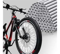MUYAPAY 72PCS Réflecteurs de Rayons, Réflecteur de Roue de Bicyclette Rayons,360° Visibilité et Montage Facile,Réflecteur de Rayon de Vélo,Réfléchissants pour Tous Les Rayons de vélo Standard