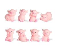 MUYAPAY 8 Pièces DéCorations GâTeaux Gâteau Cochon Miniature Piggy Mini
